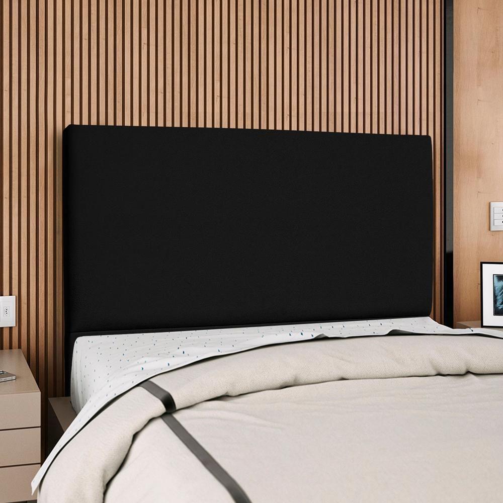 Cabeceira Queen 160 Cm Com Frame Luna Suede Preto Artte Preto - 2