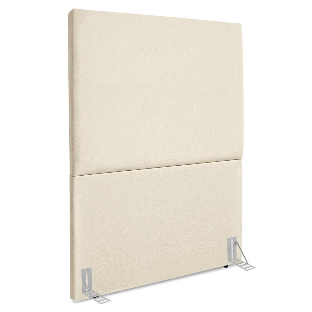 Cabeceira Solteiro 100 Cm Com Frame Luna Suede Bege Artte Bege - 1
