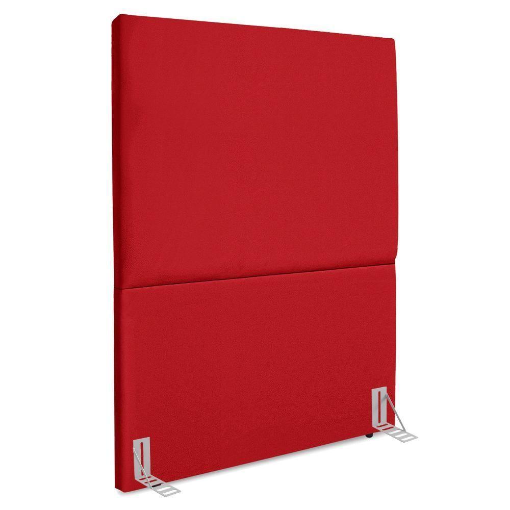 Cabeceira Solteiro 100 Cm Com Frame Luna Suede Vermelho Artte Vermelho - 1