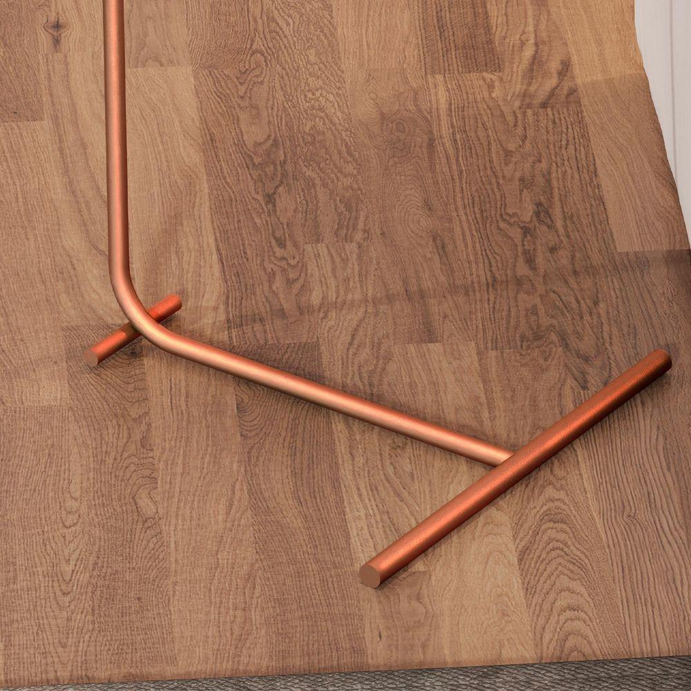 Mesa De Apoio Sofa Organic Off White Pe Bronze - Moveis Jb - 4