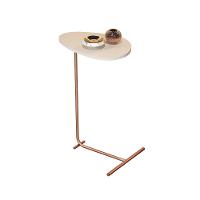 Mesa De Apoio Sofa Organic Off White Pe Bronze - Moveis Jb - 1