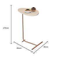 Mesa De Apoio Sofa Organic Off White Pe Bronze - Moveis Jb - 5