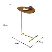 Mesa De Apoio Sofa Organic Nature Pe Dourado - Moveis Jb - 5