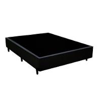 Cama Box Blindado Viúva Loja Xerife Sintético Preto 40x128x188 - 1