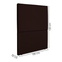Cabeceira Solteiro 100 Cm Com Frame Luna Suede Marrom Artte Marrom - 3