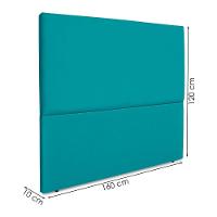 Cabeceira Queen 160 Cm Com Frame Luna Suede Azul Turquesa Artte Azul Turquesa - 3