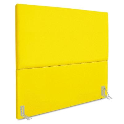 Cabeceira Casal 140 Cm Com Frame Luna Suede Amarelo Artte Amarelo