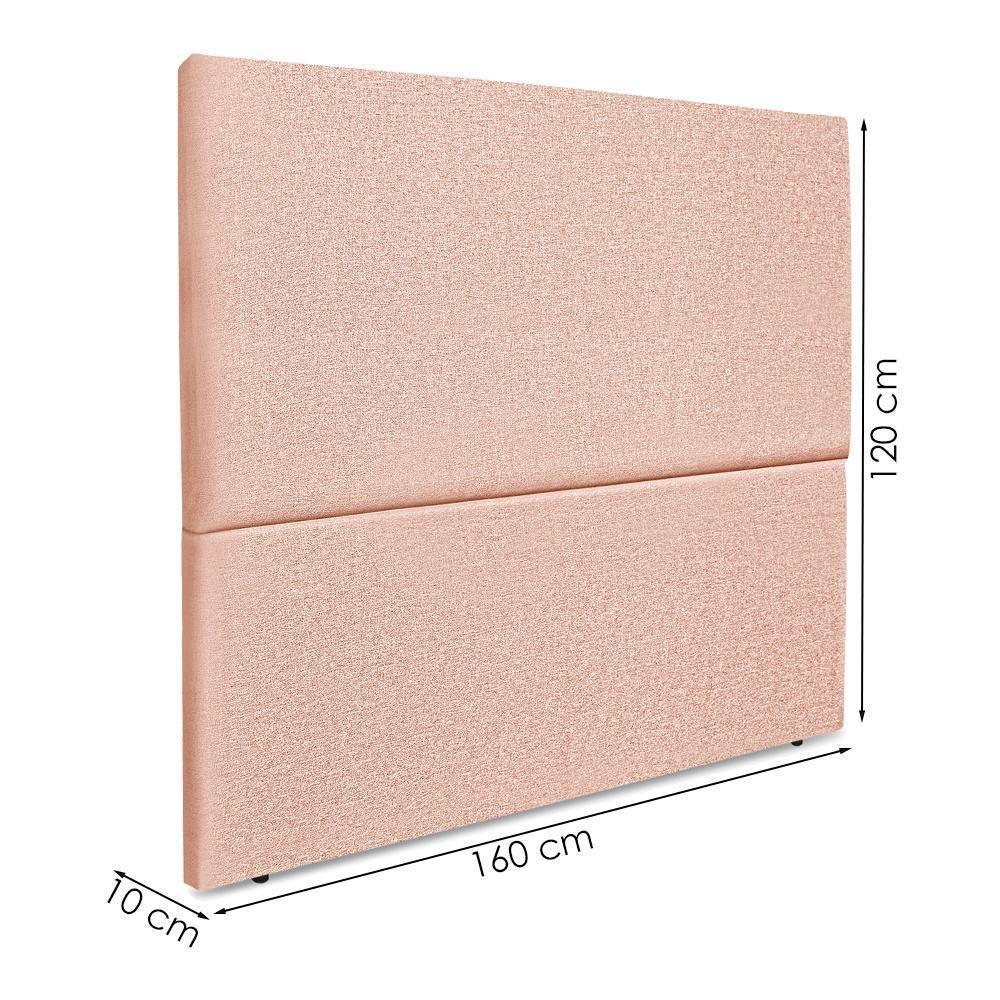 Cabeceira Queen 160 Cm Com Frame Luna Linho Rose Artte Rose - 3