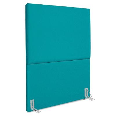 Cabeceira Solteiro 100 Cm Com Frame Luna Suede Azul Turquesa Artte Azul Turqueza