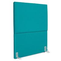 Cabeceira Solteiro 100 Cm Com Frame Luna Suede Azul Turquesa Artte Azul Turqueza - 1