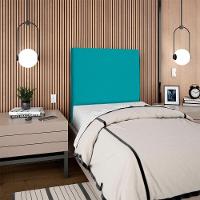 Cabeceira Solteiro 100 Cm Com Frame Luna Suede Azul Turquesa Artte Azul Turqueza - 8