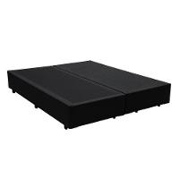 Cama Box Blindado Casal Bipartido Loja Xerife Sintético Preto 40x138x188 - 1