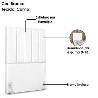 Cabeceira Solteiro 90 Cm Com Frame Dalia Corino Branco Artte Branco