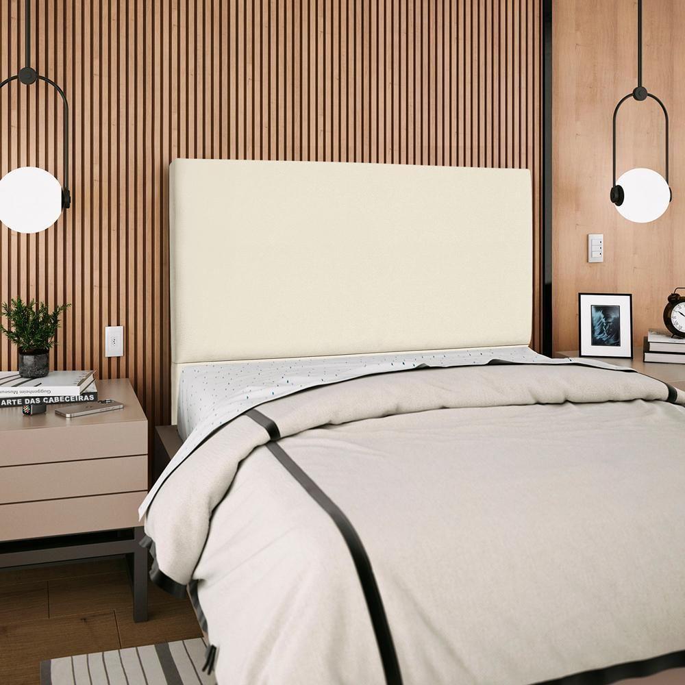 Cabeceira Queen 160 Cm Com Frame Luna Suede Bege Artte Bege - 8