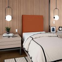 Cabeceira Solteiro 100 Cm Com Frame Luna Suede Terracorta Artte Terracota - 8