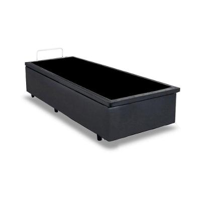 Cama Box Baú Blindado Solteirão Loja Xerife Sintético Cinza 41x96x203