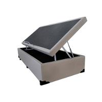 Cama Box Baú Blindado Solteiro Loja Xerife Sintético Bege 41x88x188 - 2