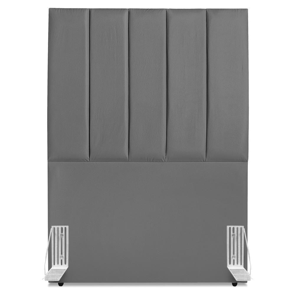 Cabeceira Solteiro 90 Cm Com Frame Dalia Corino Cinza Artte Cinza - 5