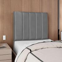 Cabeceira Solteiro 90 Cm Com Frame Dalia Corino Cinza Artte Cinza - 2