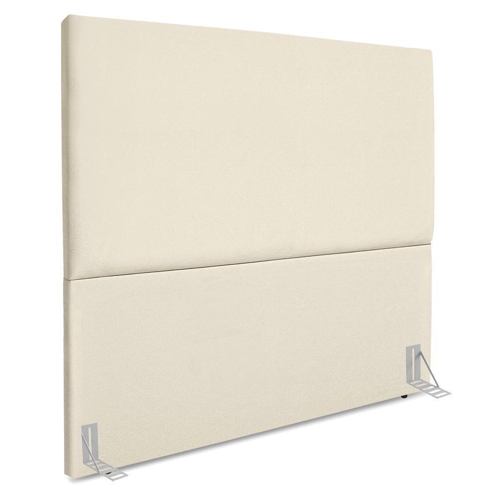 Cabeceira Casal 140 Cm Com Frame Luna Suede Bege Artte Bege - 1