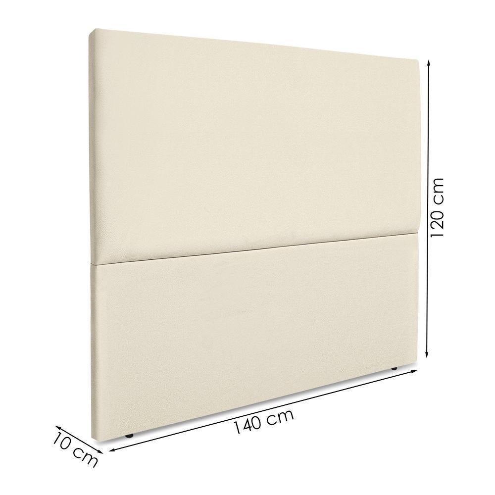 Cabeceira Casal 140 Cm Com Frame Luna Suede Bege Artte Bege - 3