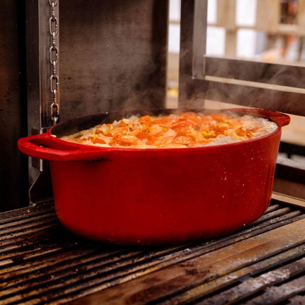 Caçarola Oval Estilo Vermelha Ferro Panelamineira 21x17cm 2l - 6