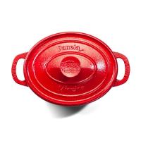 Caçarola Oval Estilo Vermelha Ferro Panelamineira 21x17cm 2l - 3