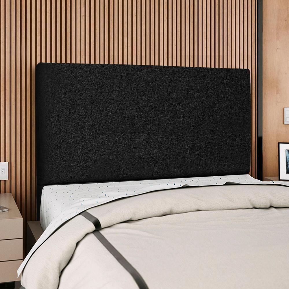 Cabeceira Queen 160 Cm Com Frame Luna Linho Preto Artte Preto - 2