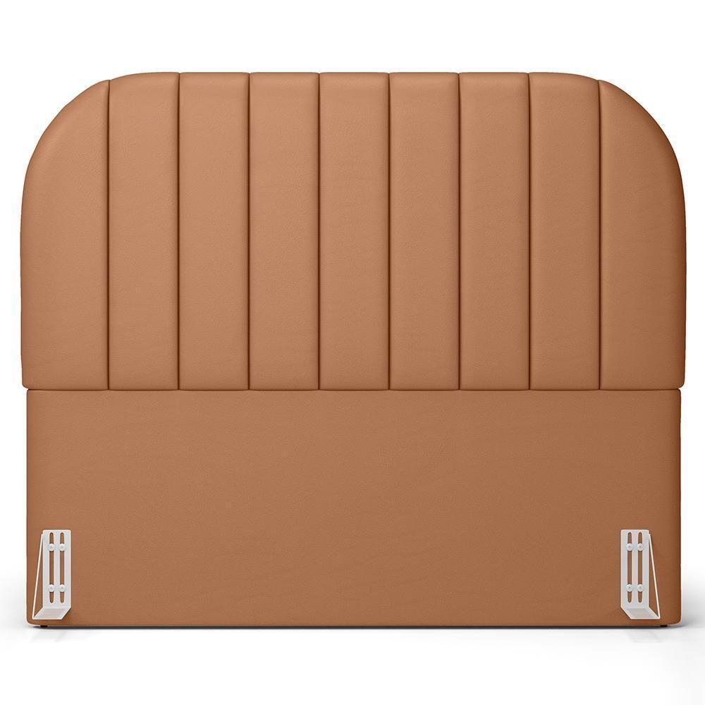 Cabeceira Cama Box Queen Estofada Orgânica 160cm Alice W01 Couríssimo Mocca - Lyam Decor - 3