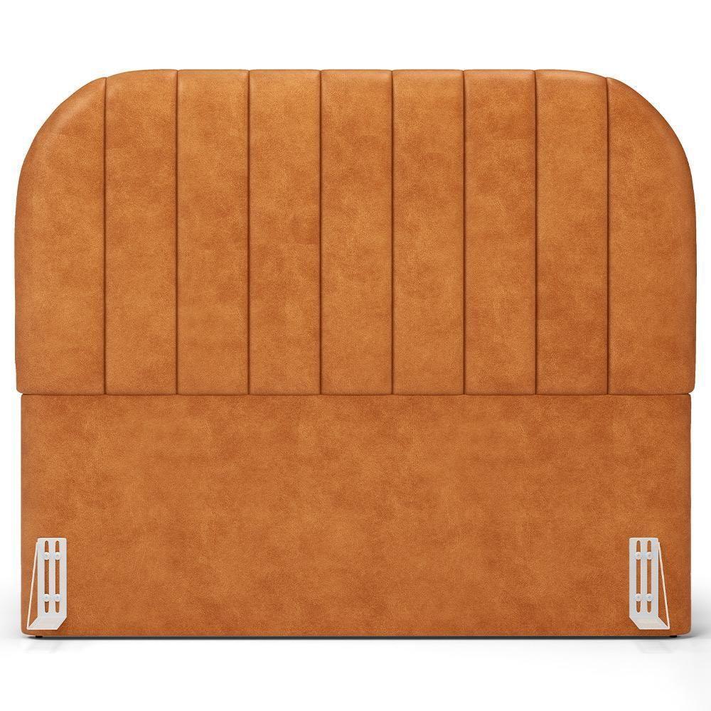 Cabeceira Cama Box Queen Estofada Orgânica 160cm Alice W01 Couríssimo Canela - Lyam Decor - 3
