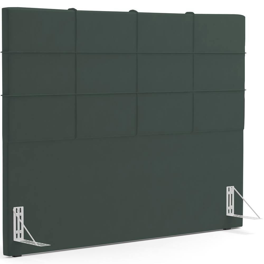 Cabeceira Cama Box Queen 160 Cm Roma W01 Suede Verde Musgo - Lyam - 1