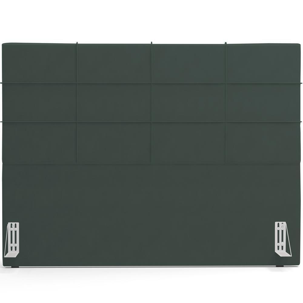 Cabeceira Cama Box Queen 160 Cm Roma W01 Suede Verde Musgo - Lyam - 3