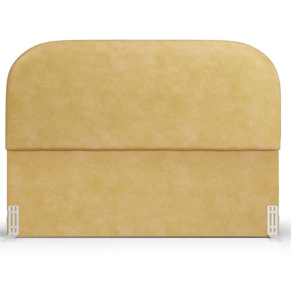 Cabeceira Cama Box Queen 160cm Lanna Com Puff Recamier Doha W01 Couríssimo Fendi - Lyam Decor - 4