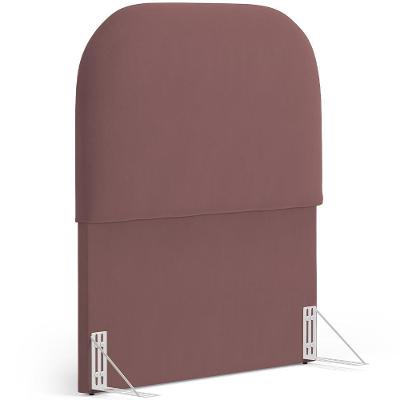 Cabeceira Cama Box 100cm Orgânica Lanna W01 Suede Rosê - Lyam Decor