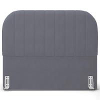 Cabeceira Cama Box King Estofada Orgânica 195cm Alice W01 Suede Cinza - Lyam Decor - 3