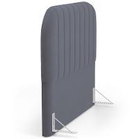 Cabeceira Cama Box King Estofada Orgânica 195cm Alice W01 Suede Cinza - Lyam Decor - 6