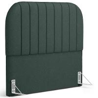 Cabeceira Cama Box King Estofada Orgânica 195cm Alice W01 Linho Verde Musgo - Lyam Decor - 1