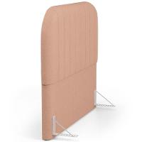 Cabeceira Cama Box King Estofada Orgânica 195cm Alice W01 Linho Rosê - Lyam Decor - 6