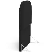 Cabeceira Cama Box 100cm Orgânica Lanna W01 Suede Preto - Lyam Decor - 3