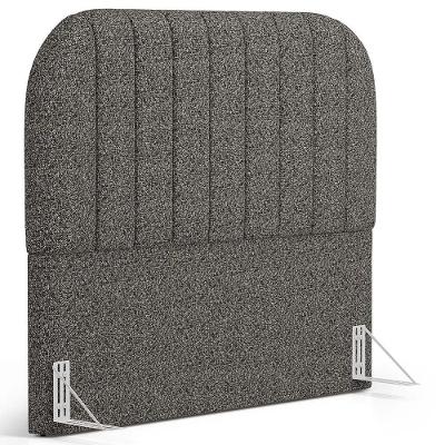 Cabeceira Cama Box King Estofada Orgânica 195cm Alice W01 Linho Mescla Chumbo - Lyam Decor