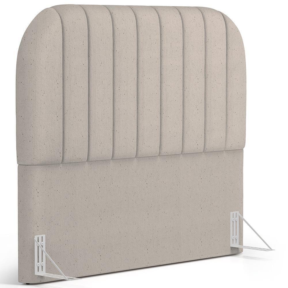 Cabeceira Cama Box King Estofada Orgânica 195cm Alice W01 Linho Bege - Lyam Decor - 1
