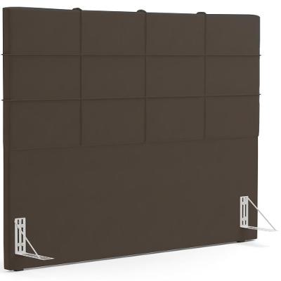 Cabeceira Cama Box Casal King 195 Cm Roma W01 Suede Marrom - Lyam