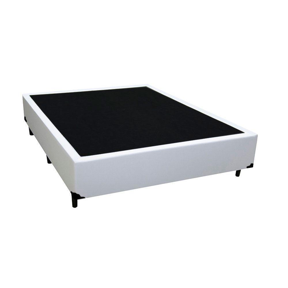 Cama Box Blindado Casal Loja Xerife Sintético Branco 40x138x188 - 1
