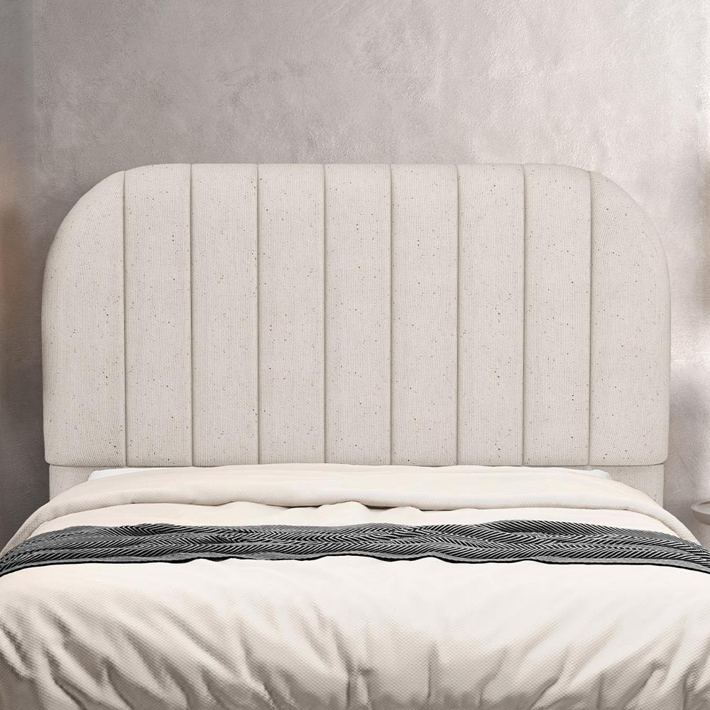 Cabeceira Cama Box King Estofada Orgânica 195cm Alice W01 Linho Cru - Lyam Decor - 2