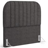 Cabeceira Cama Box King Estofada Orgânica 195cm Alice W01 Linho Cinza Escuro - Lyam Decor - 1