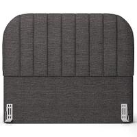 Cabeceira Cama Box King Estofada Orgânica 195cm Alice W01 Linho Cinza Escuro - Lyam Decor - 3