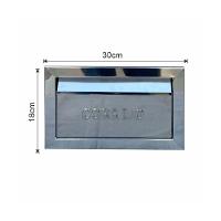 Caixa De Correio Cartas Muro Detras Inox Preta 15x23x30cm