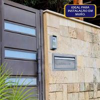 Caixa De Correio Cartas Muro Detras Inox Preta 15x23x30cm - 6