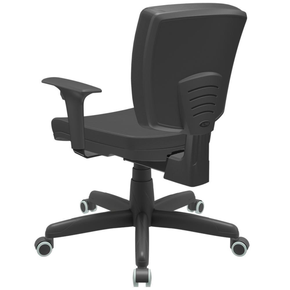 Cadeira De Escritório Executiva Office Base Giratória Preto Baixa Flexi P03 Vinil Preto - Lyam - 10