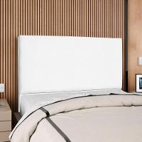 Cabeceira Queen 160 Cm Com Frame Luna Suede Branco Artte Branco - 2